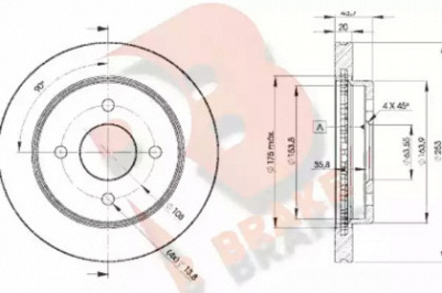R BRAKE 78rbd26786 -  Тормозной диск